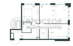 2-комнатная квартира, 61.7 м² - фото 13