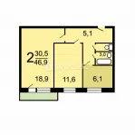 2-комнатная квартира, 51.5 м² - фото 43