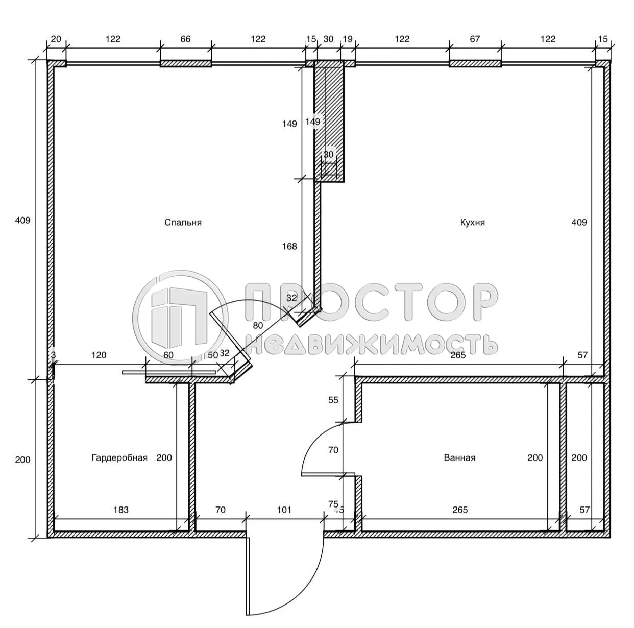 1-комнатная квартира, 43 м² - фото 10