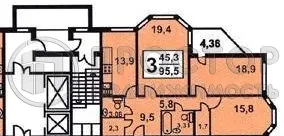 3-комнатная квартира, 92.7 м² - фото 25