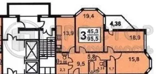 3-комнатная квартира, 92.7 м² - фото 49