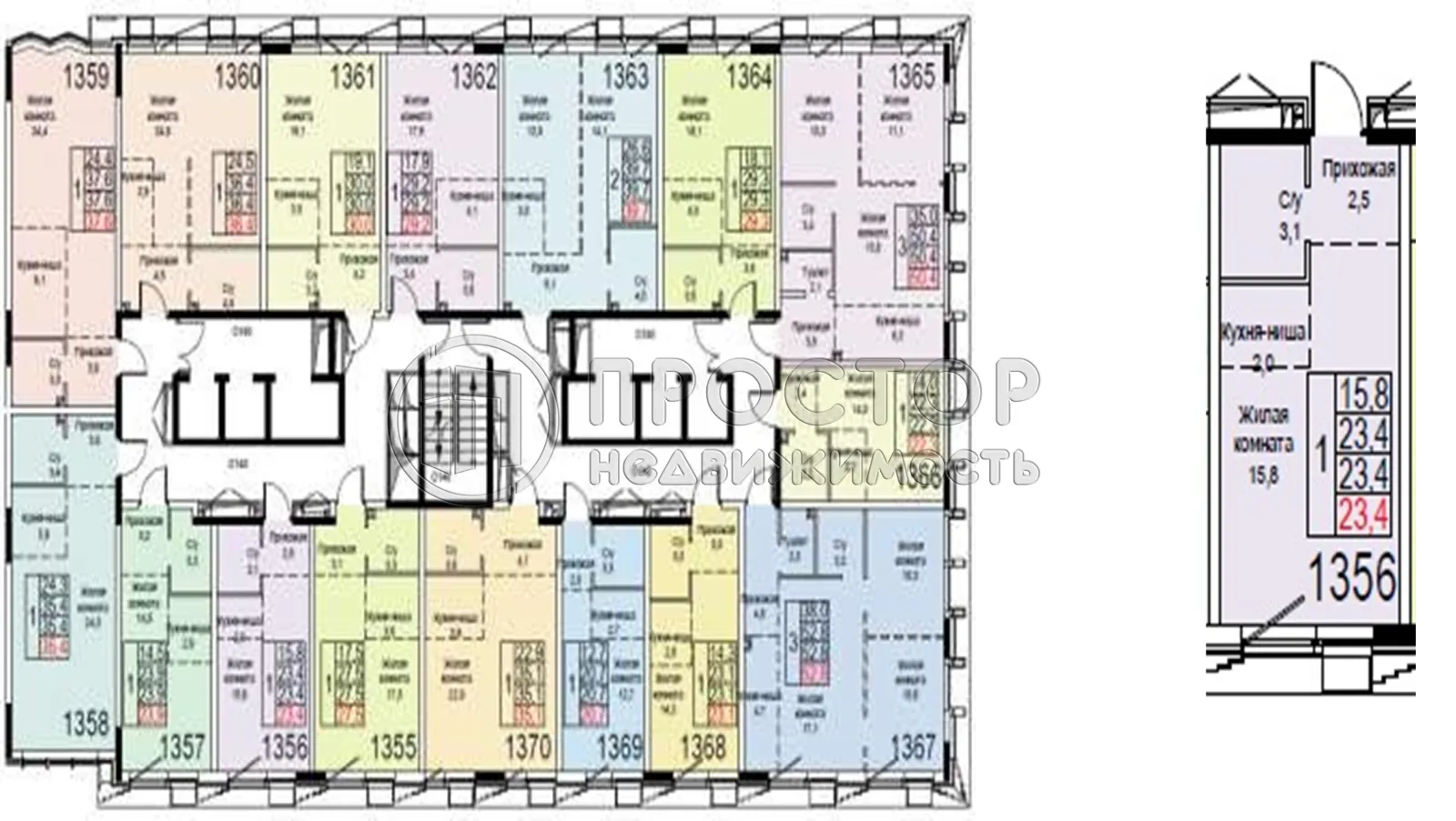 Студия, 23.4 м² - фото 7