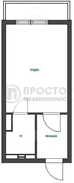 Студия, 27.4 м² - фото 26