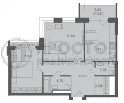 2-комнатная квартира, 72 м² - фото 14