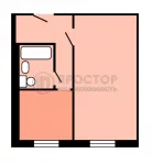 1-комнатная квартира, 32.3 м² - фото 27
