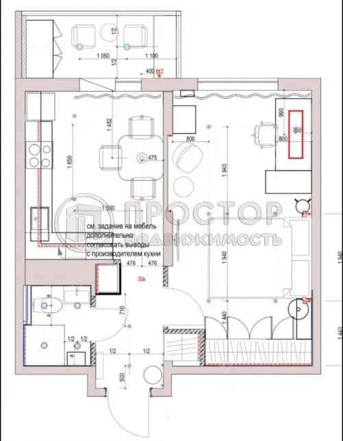 1-комнатная квартира, 44.1 м² - фото 18