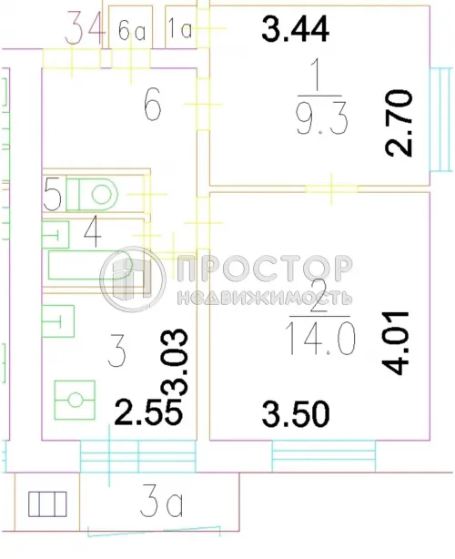 2-комнатная квартира, 38.5 м² - фото 15