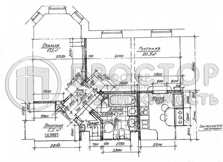 2-комнатная квартира, 65 м² - фото 17