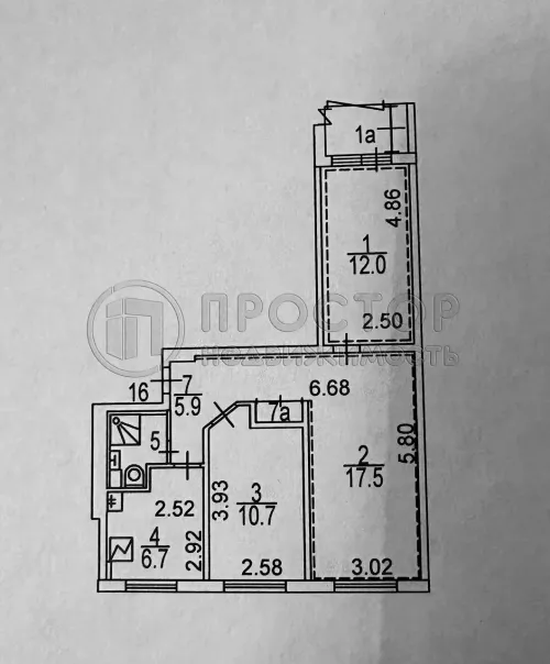 3-комнатная квартира, 59.1 м² - фото 21