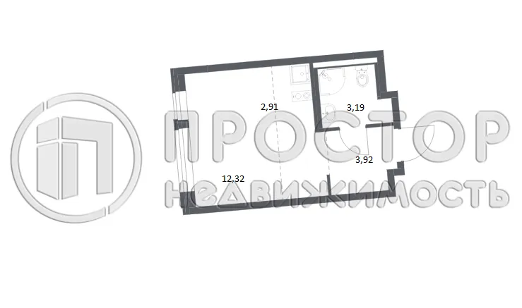Студия, 22 м² - фото 3