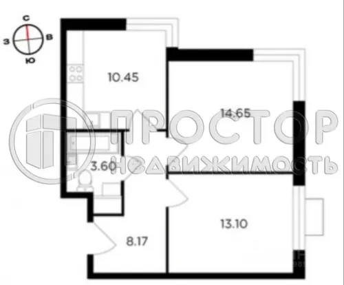 2-комнатная квартира, 50 м² - фото 19