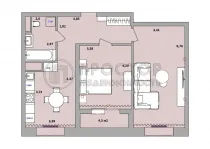 2-комнатная квартира, 70 м² - фото 35
