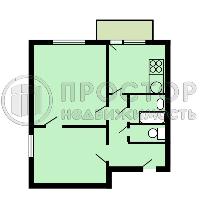 2-комнатная квартира, 38.7 м² - фото 10
