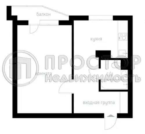 1-комнатная квартира, 38.5 м² - фото 8