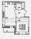 2-комнатная квартира, 38.5 м² - фото 19