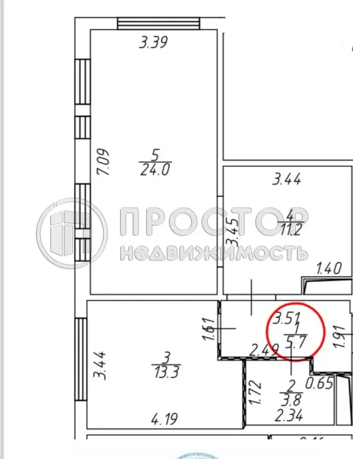 2-комнатная квартира, 58 м² - фото 19