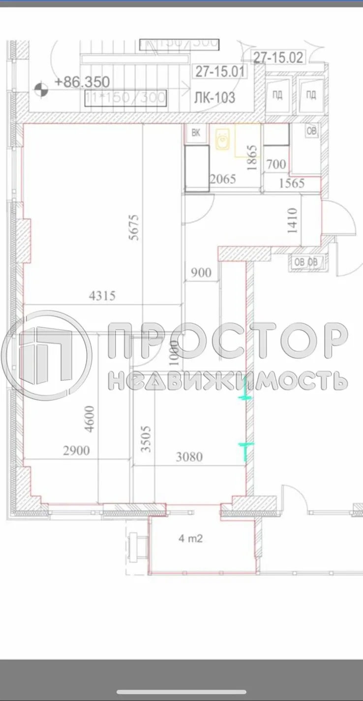 3-комнатная квартира, 68.4 м² - фото 11