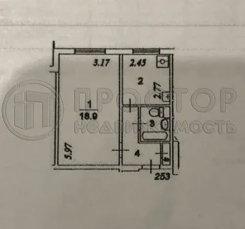 1-комнатная квартира, 33 м² - фото 8