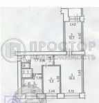 3-комнатная квартира, 57 м² - фото 47