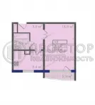 1-комнатная квартира, 40.7 м² - фото 23