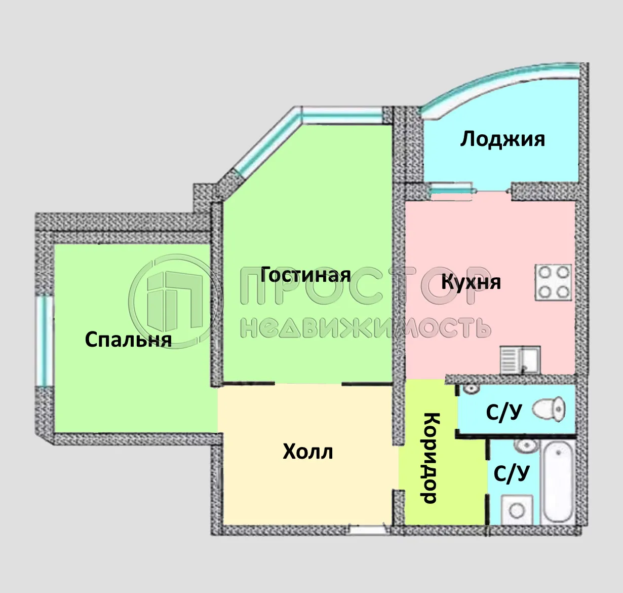 2-комнатная квартира, 60 м² - фото 14