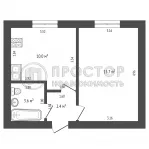 1-комнатная квартира, 32.5 м² - фото 39
