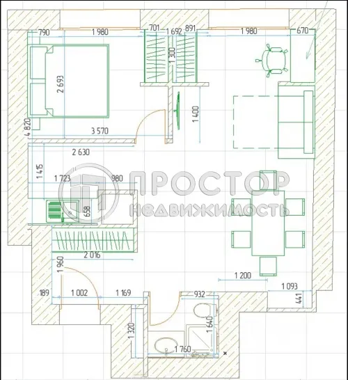 2-комнатная квартира, 48.8 м² - фото 15