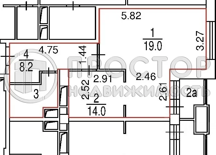 1-комнатная квартира, 46 м² - фото 22