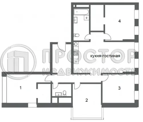4-комнатная квартира, 117.95 м² - фото 4