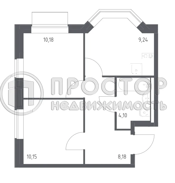 2-комнатная квартира, 41.9 м² - фото 11