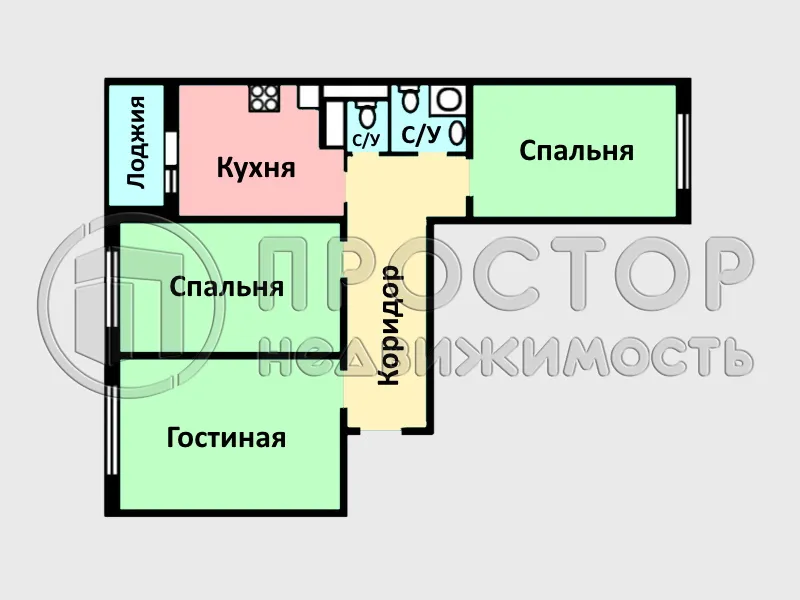 3-комнатная квартира, 80 м² - фото 13