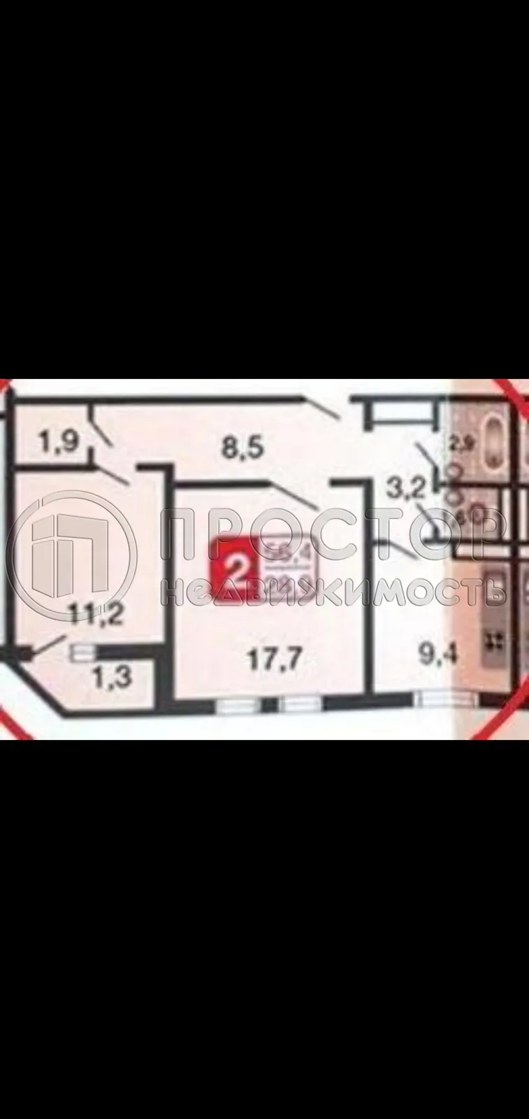 2-комнатная квартира, 56.4 м² - фото 19