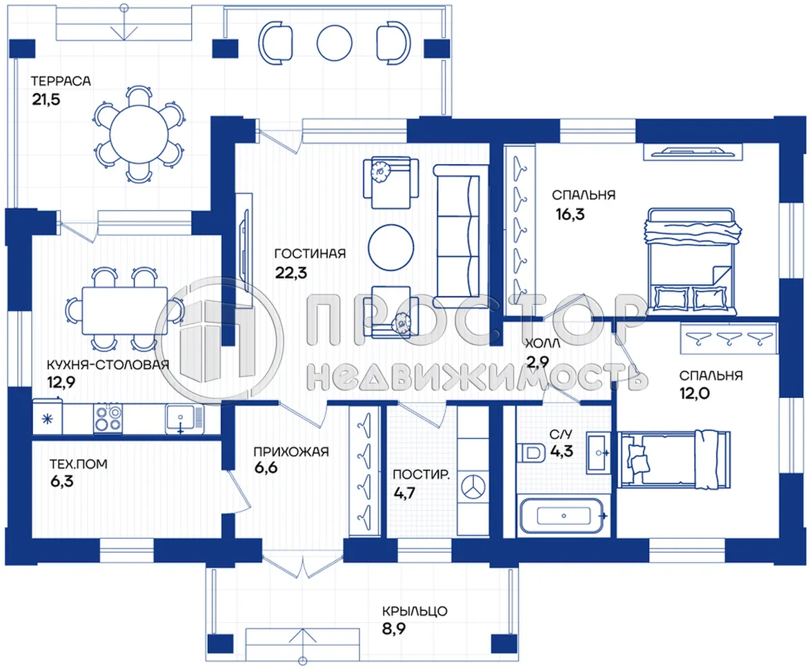 Дом, 118.7 м² - фото 8