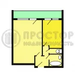 1-комнатная квартира, 33 м² - фото 29