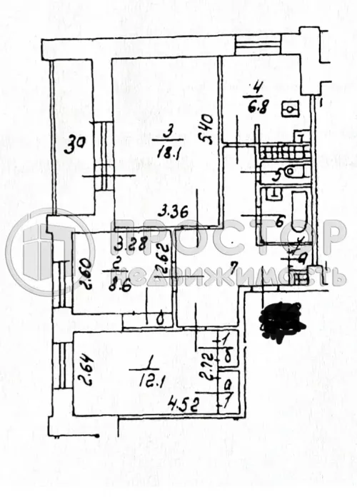 3-комнатная квартира, 63.5 м² - фото 21