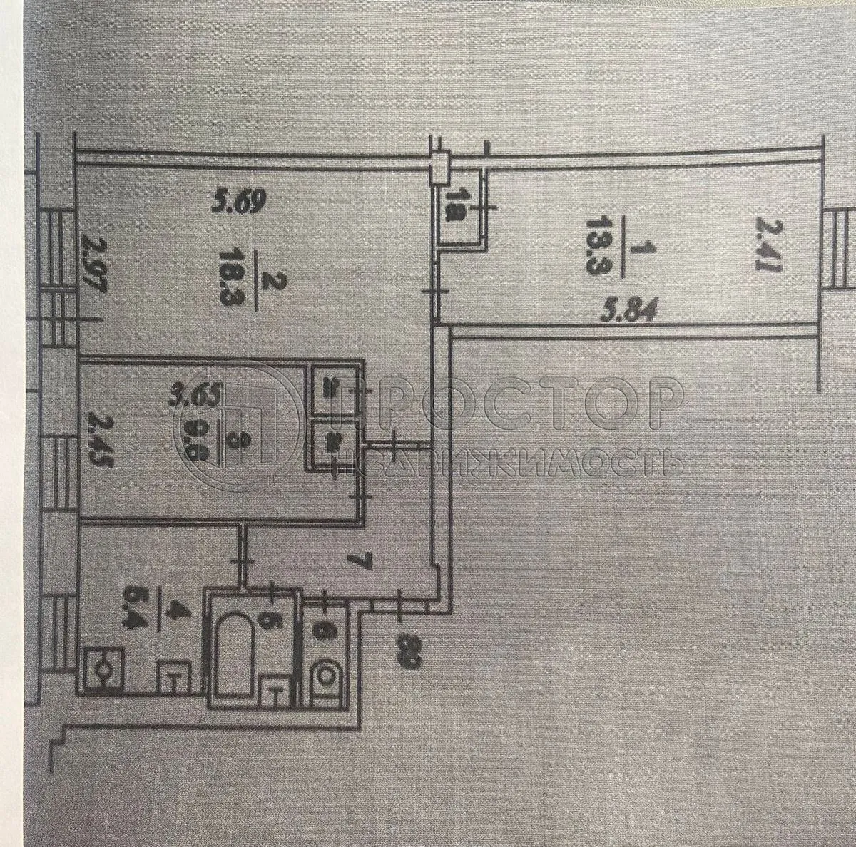 3-комнатная квартира, 56 м² - фото 15