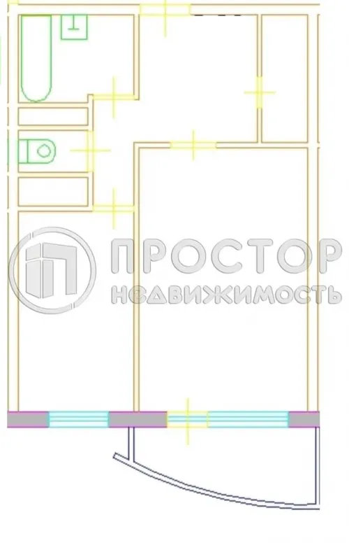 1-комнатная квартира, 42 м² - фото 21