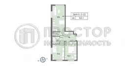 2-комнатная квартира, 52.9 м² - фото 23