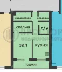1-комнатная квартира, 38.1 м² - фото 21