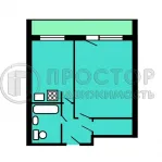 1-комнатная квартира, 38 м² - фото 41