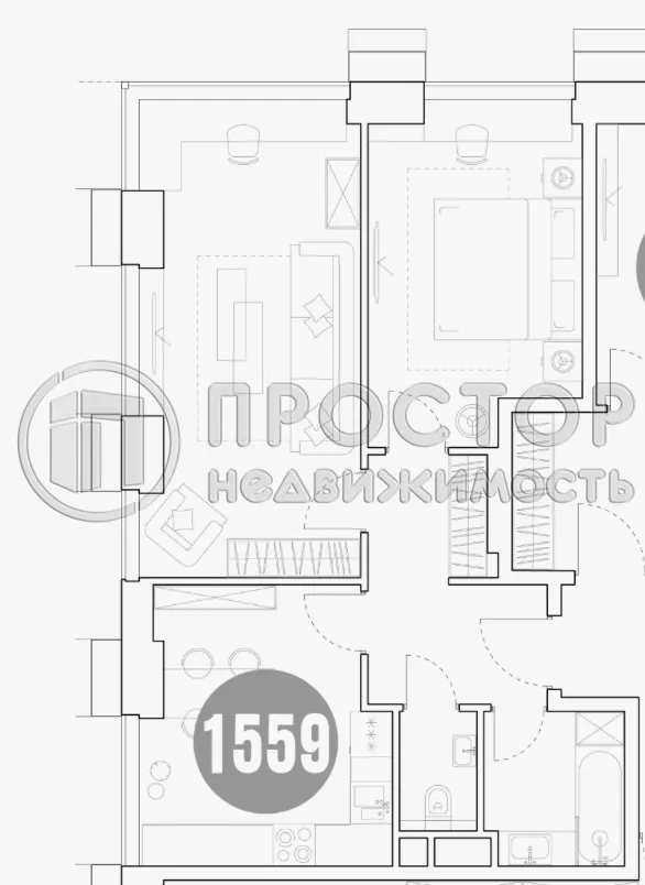 2-комнатная квартира, 61.2 м² - фото 12