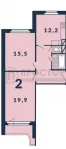 2-комнатная квартира, 58.3 м² - фото 39