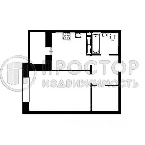 1-комнатная квартира, 40 м² - фото 10