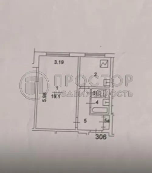 1-комнатная квартира, 33.1 м² - фото 5