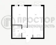 1-комнатная квартира, 36.1 м² - фото 7