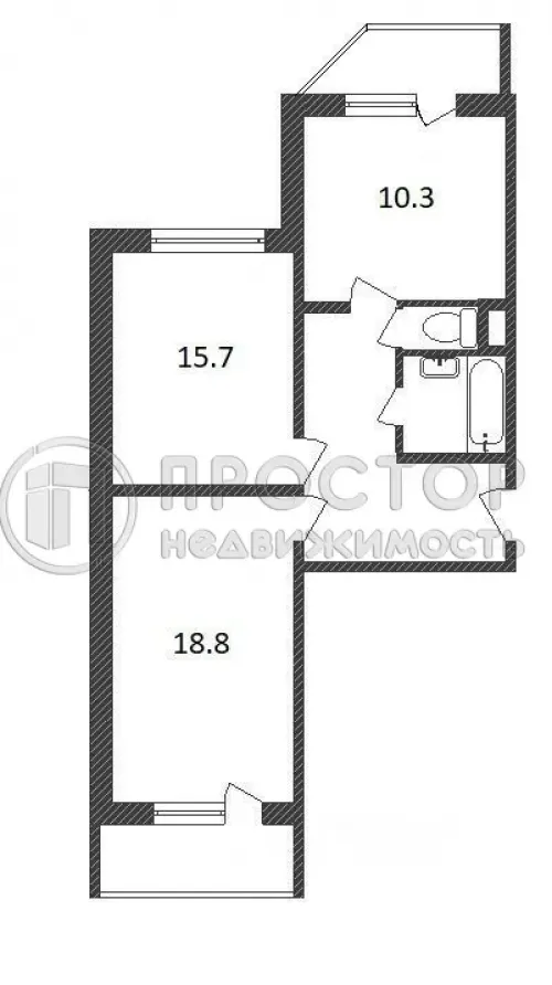 2-комнатная квартира, 58.6 м² - фото 10