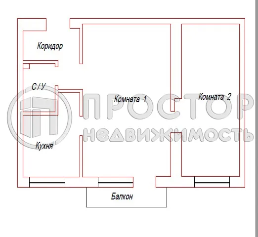 2-комнатная квартира, 44.4 м² - фото 3