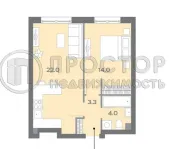 1-комнатная квартира, 43.3 м² - фото 20