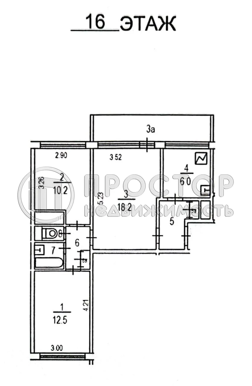 3-комнатная квартира, 64 м² - фото 29