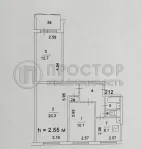 3-комнатная квартира, 59 м² - фото 27